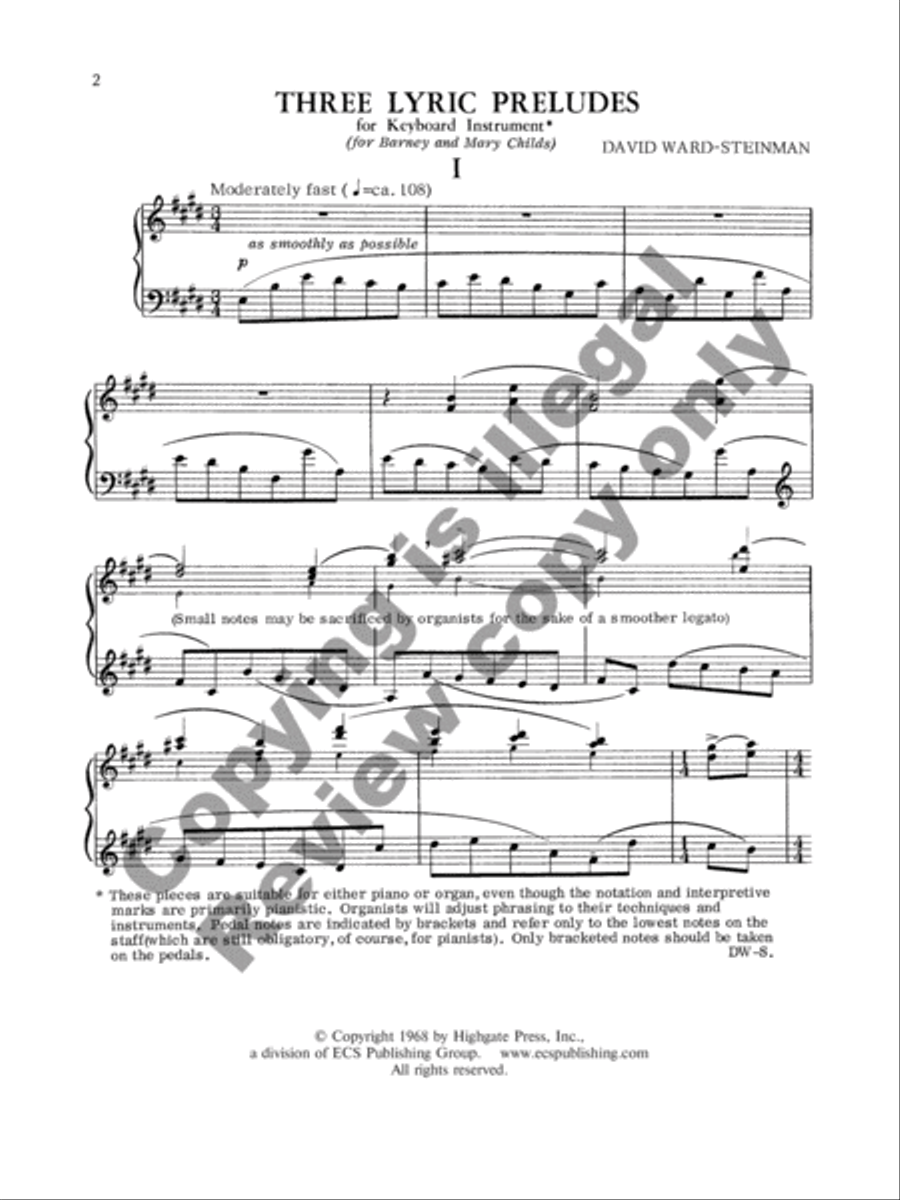 Three Lyric Preludes Three Lyric Preludes Piano Solo scores gallery preview page 3