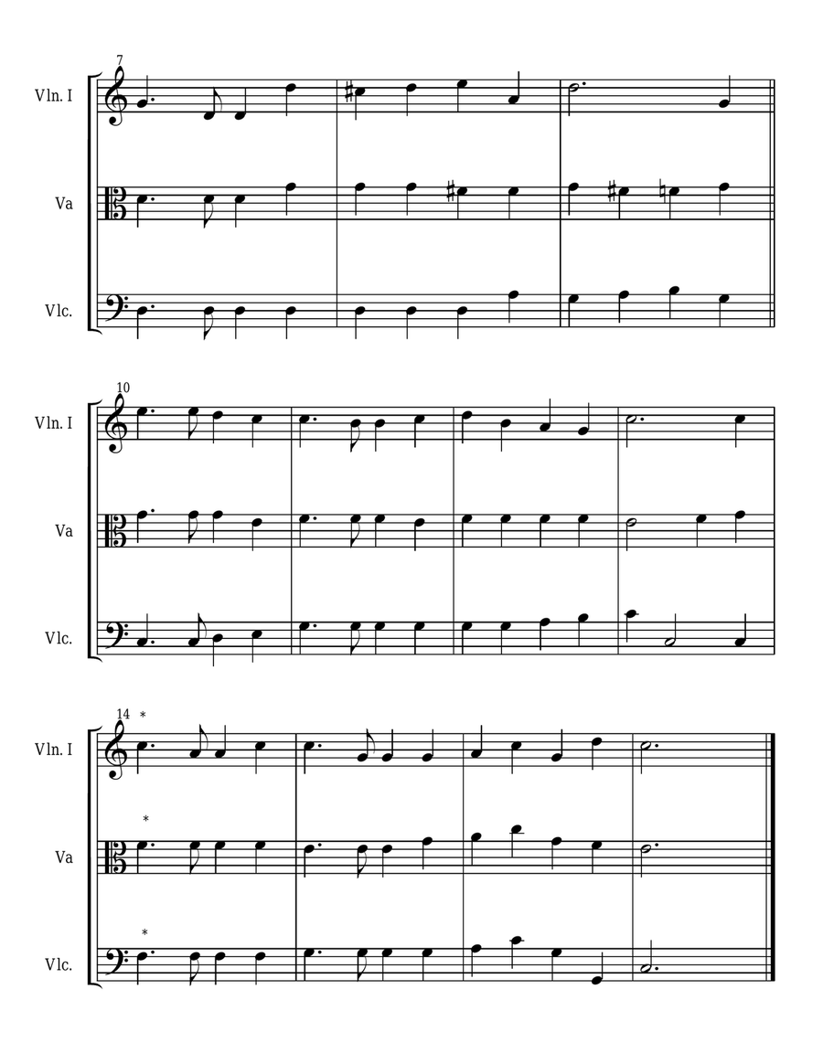 Hymns For String Trio book 1 - violin, viola,cello String Trio scores gallery preview page 4
