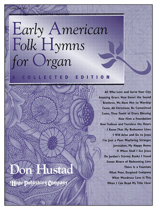 Book cover for Early American Folk Hymns for Organ