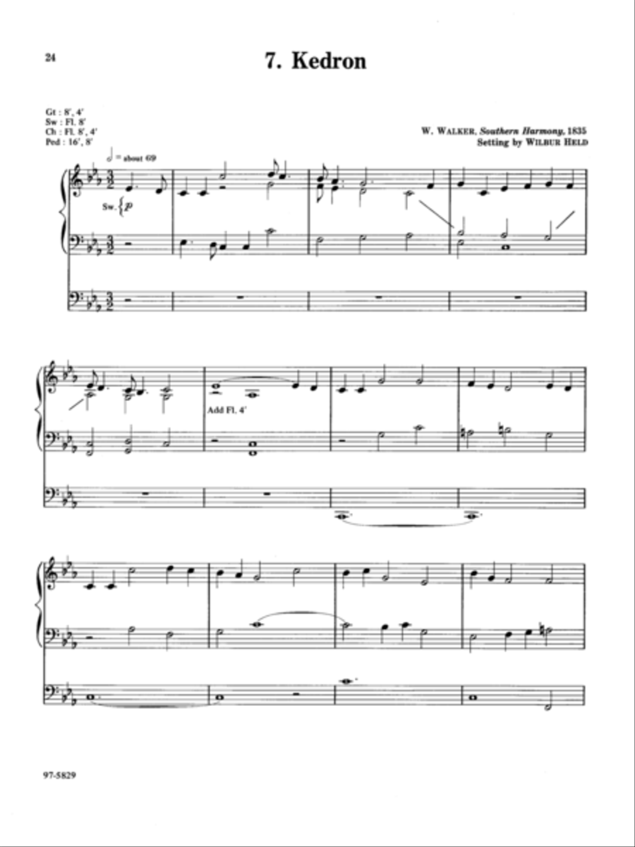 Seven Settings of American Folk Hymns Organ scores gallery preview page 9