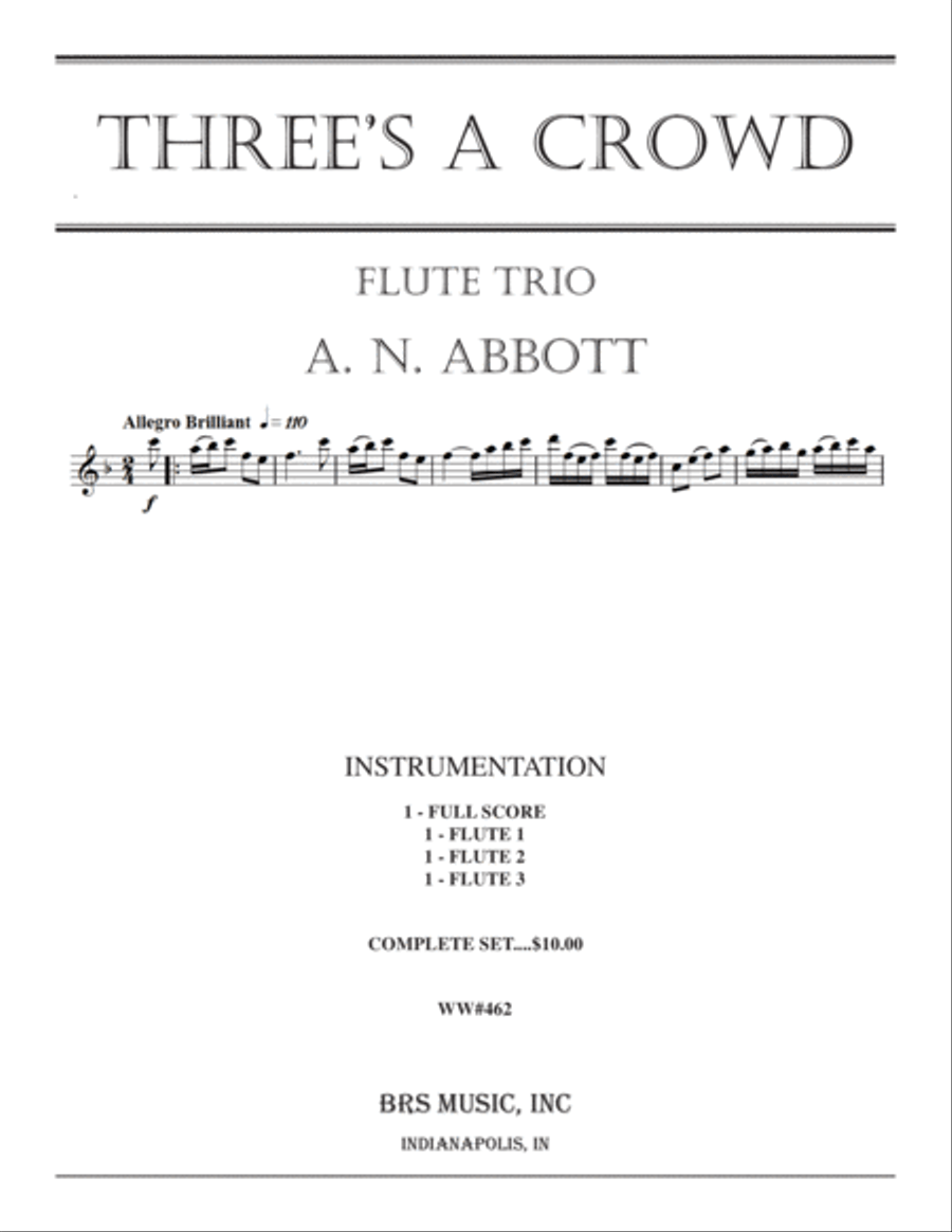 Three's a Crowd Flute Trio scores gallery preview page 1