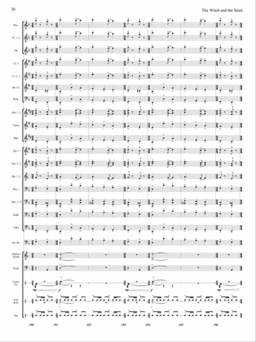 The Witch and The Saint The Witch and The Saint Concert Band scores gallery preview page 25