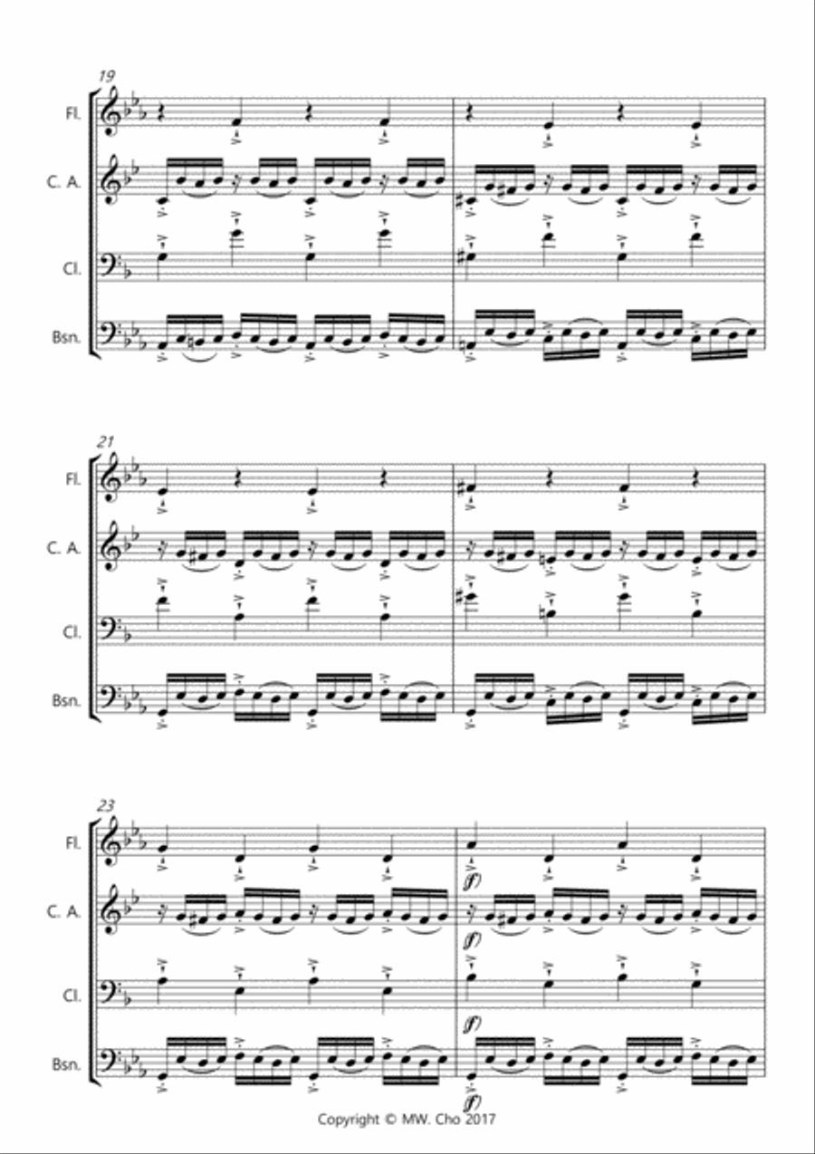 Prelude and Fugue No. 2 from "The Well-Tempered Clavier Bk 1", arr. for Woodwind Quartet, Op. 2(b) image number null