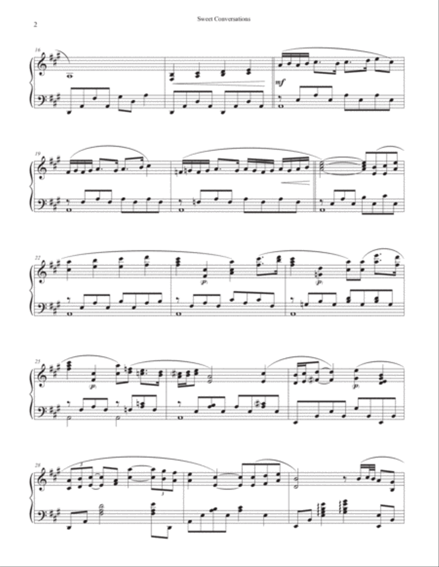 Sweet Conversations Piano Solo scores gallery preview page 3