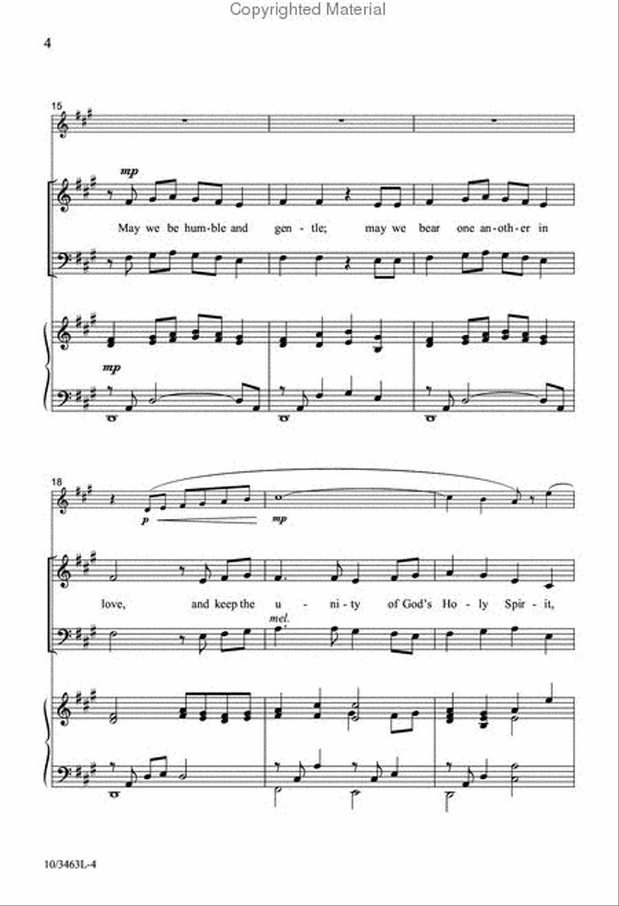 Blessed Are the Peacemakers 4-Part scores gallery preview page 4
