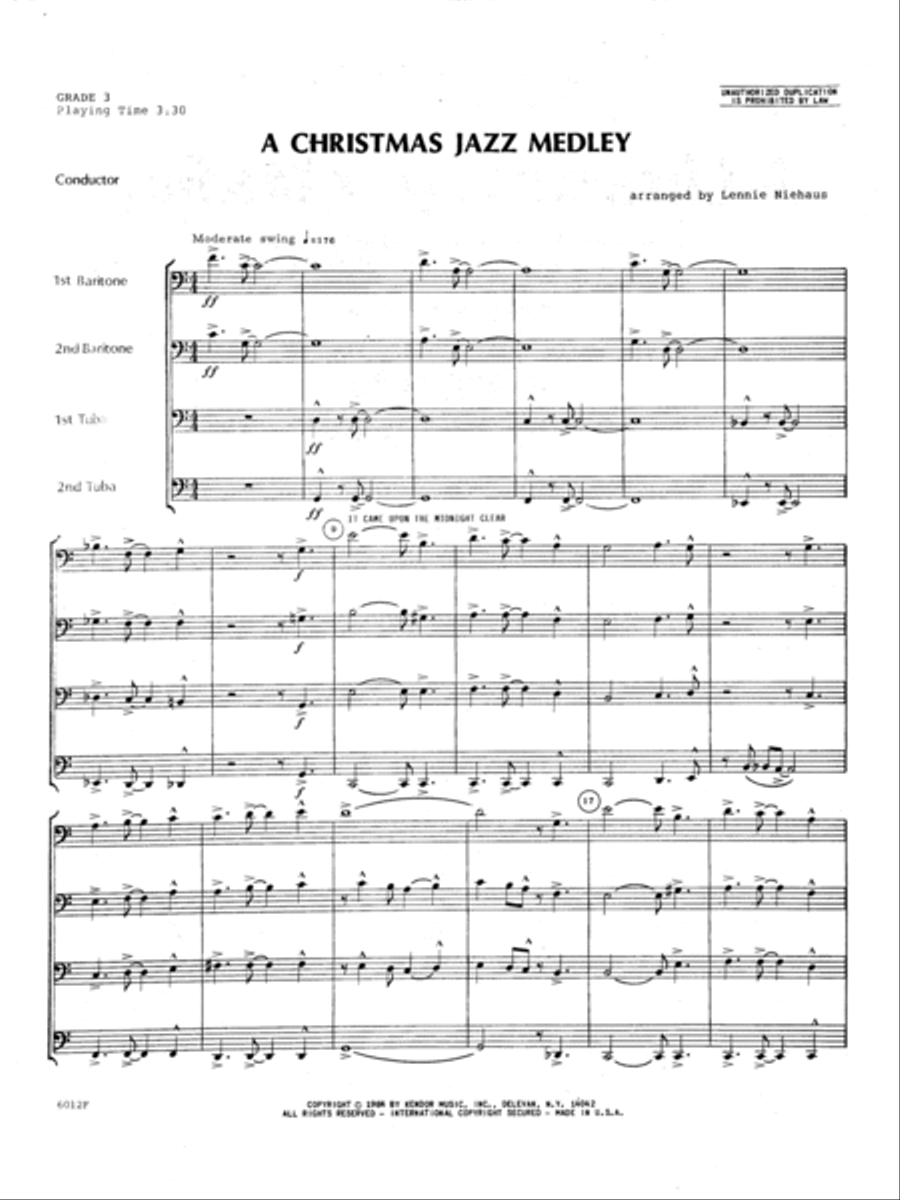 Christmas Jazz Medley by Traditional Tuba Quartet - Sheet Music page 2