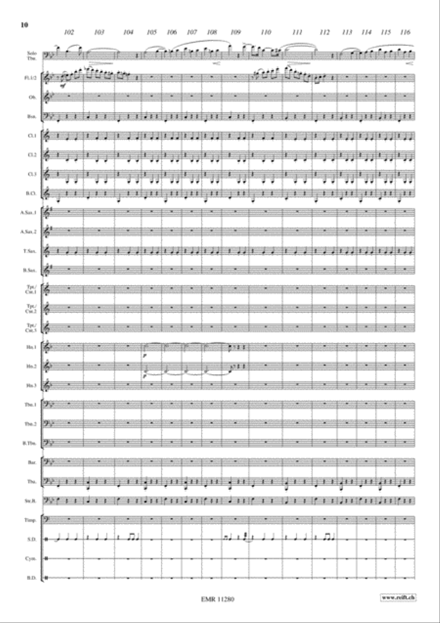 Thoughts Of Love Concert Band scores gallery preview page 10