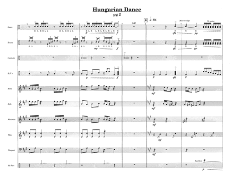 Hungarian Dance w/Tutor Tracks Percussion Ensemble scores gallery preview page 4