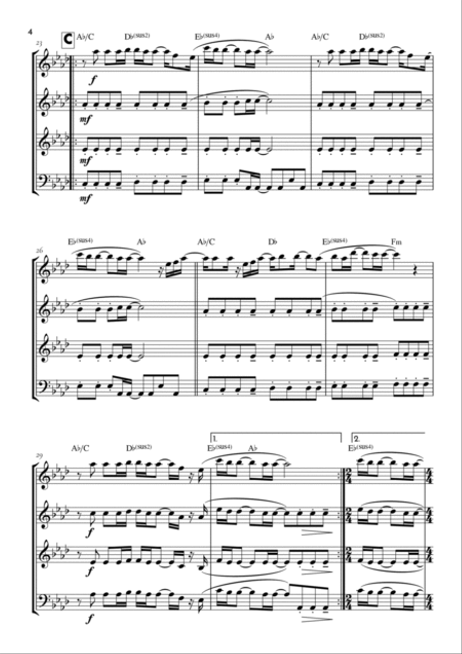 Goodness Of God Woodwind Quartet scores gallery preview page 4
