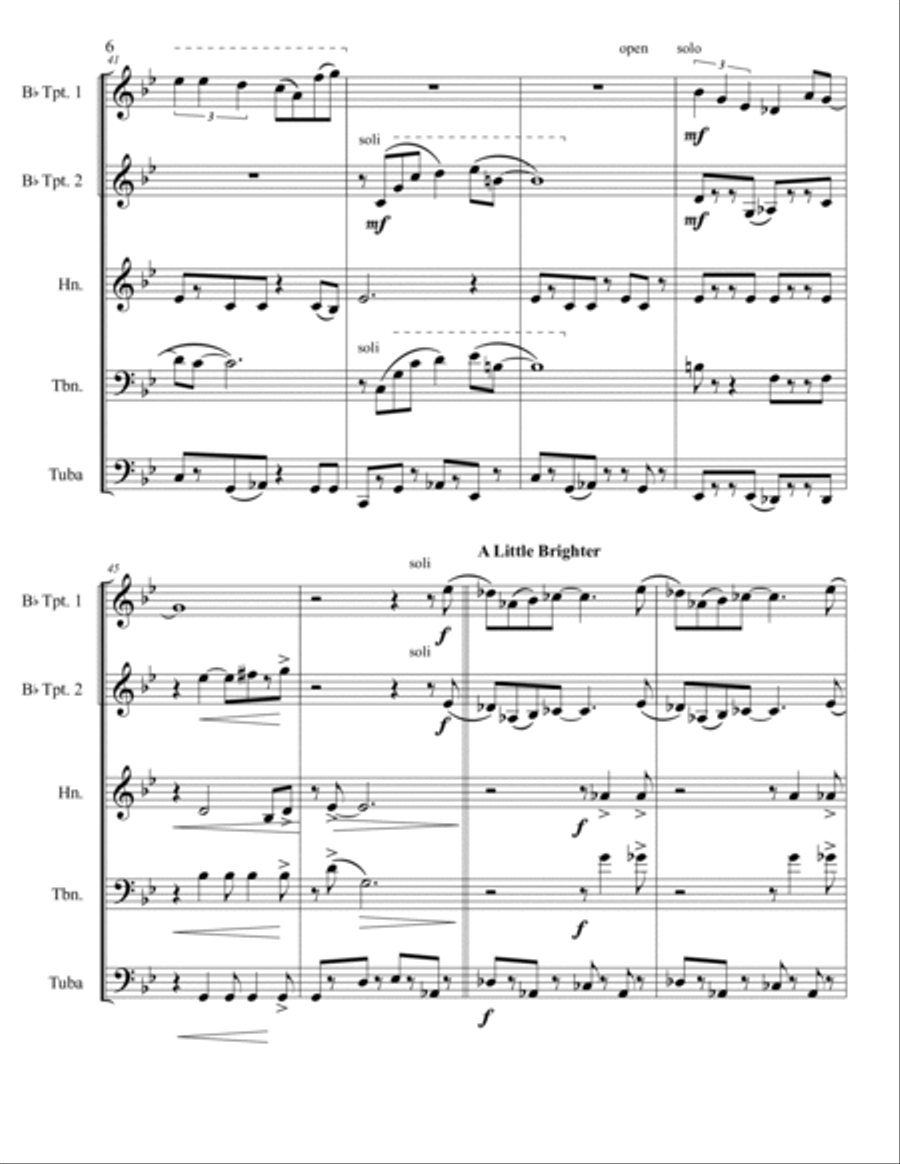 Harlem Nocturne Brass Quintet scores gallery preview page 6
