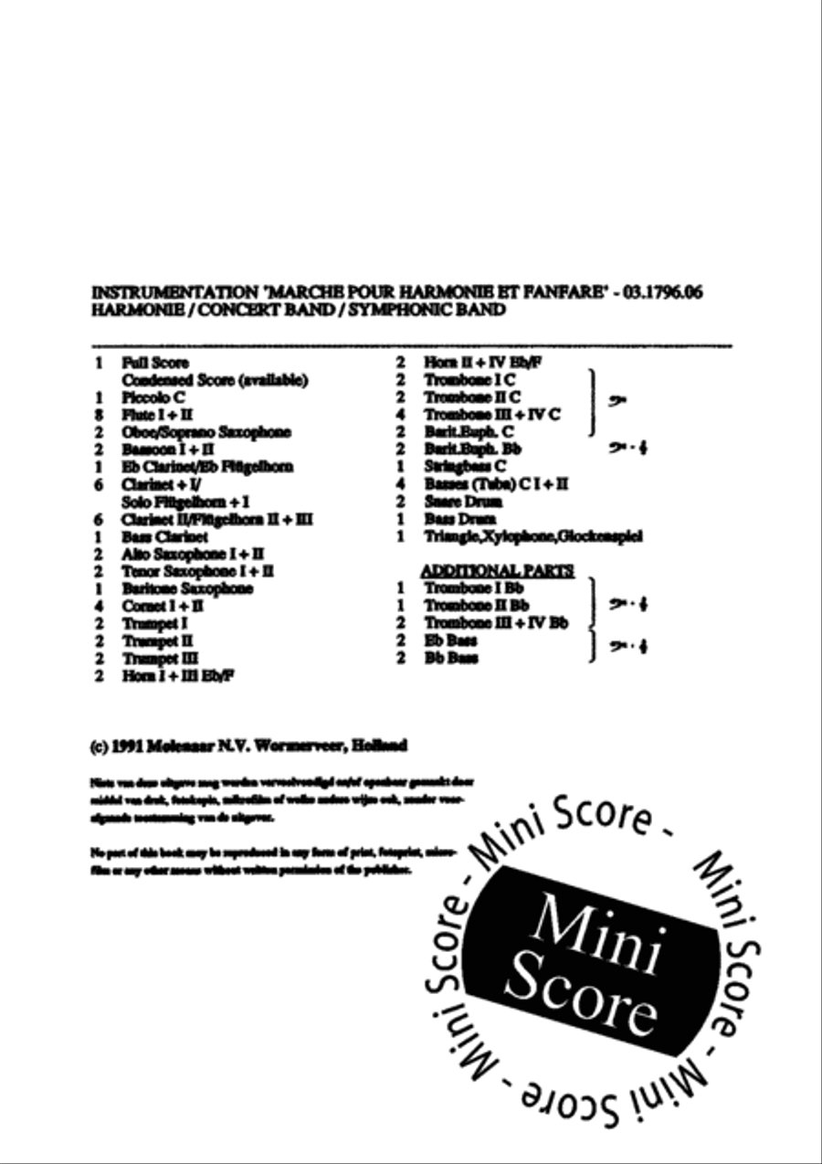 Marche Pour Harmonie Ou Fanfare Concert Band scores gallery preview page 6
