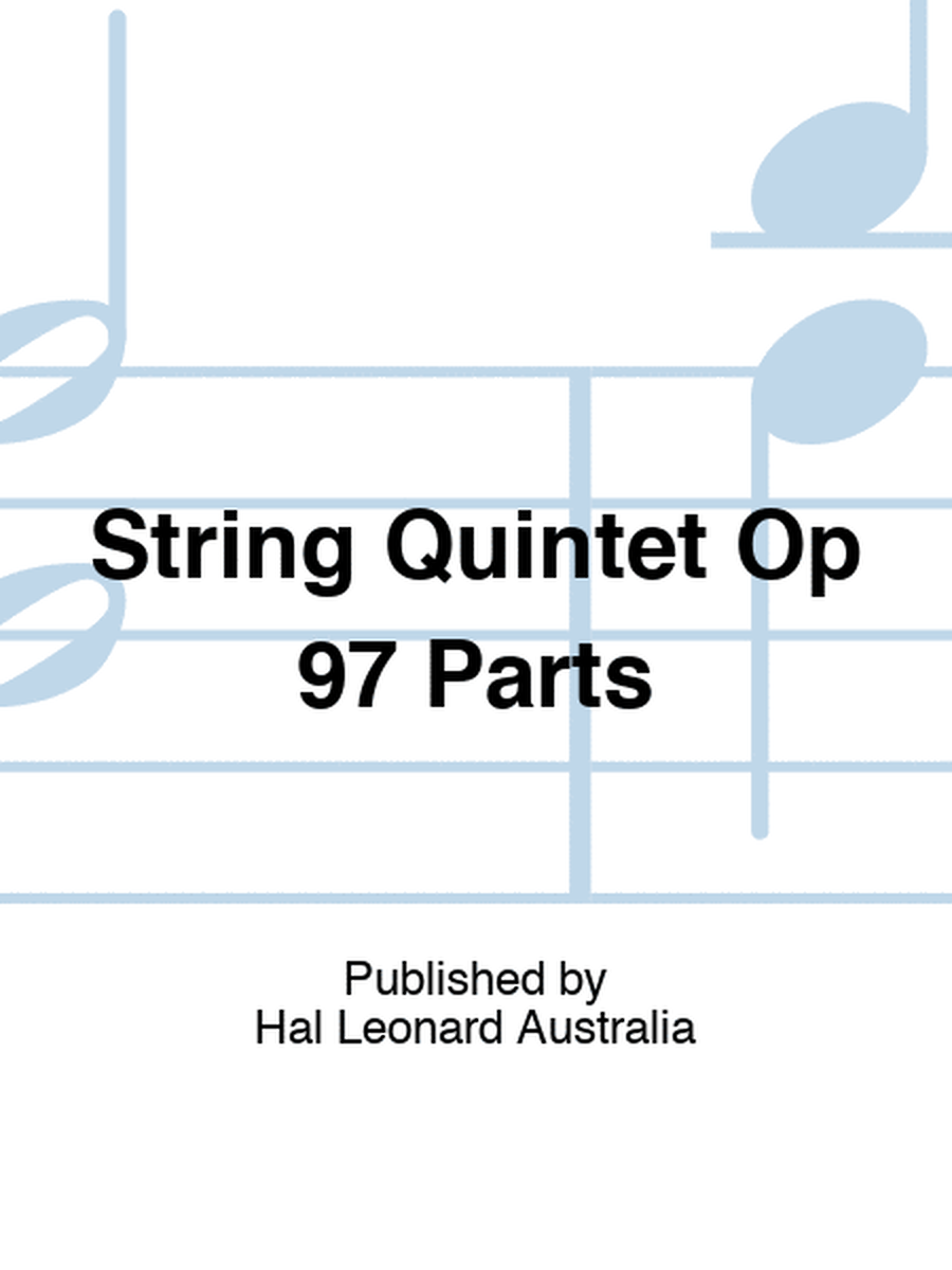 String Quintet Op 97 Parts