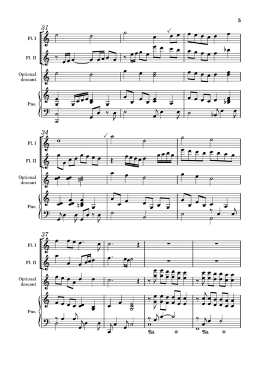 Be Still, Be Calm Flute Duet scores gallery preview page 5