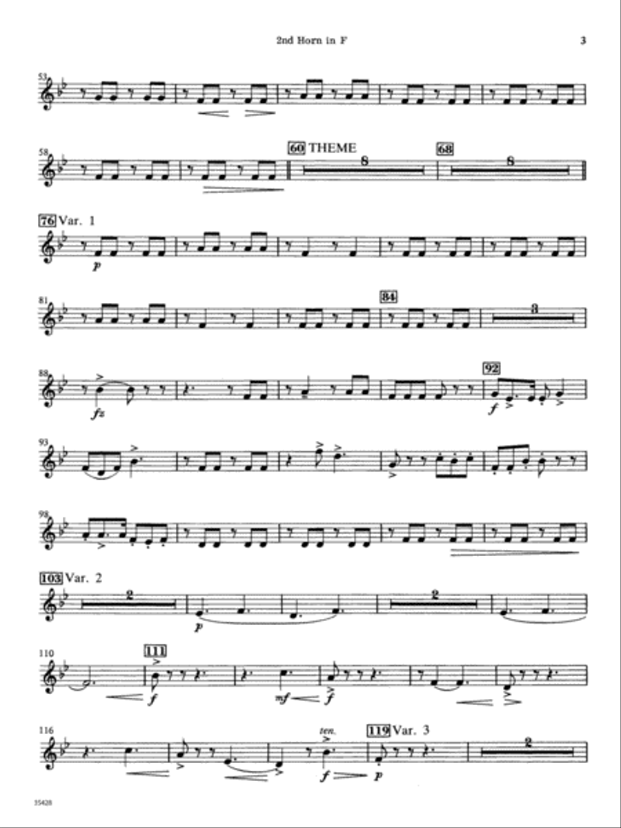 Le Carnaval de Venise: 2nd F Horn Concert Band scores gallery preview page 2
