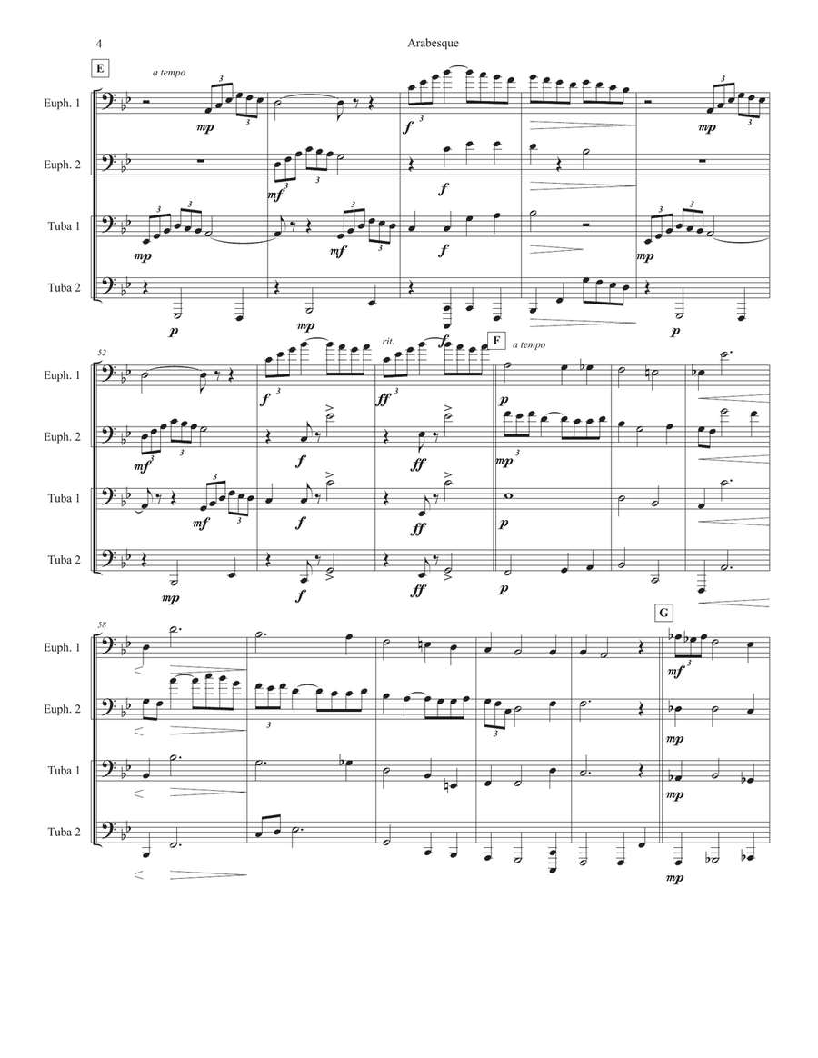 Arabesque Brass Quartet scores gallery preview page 4