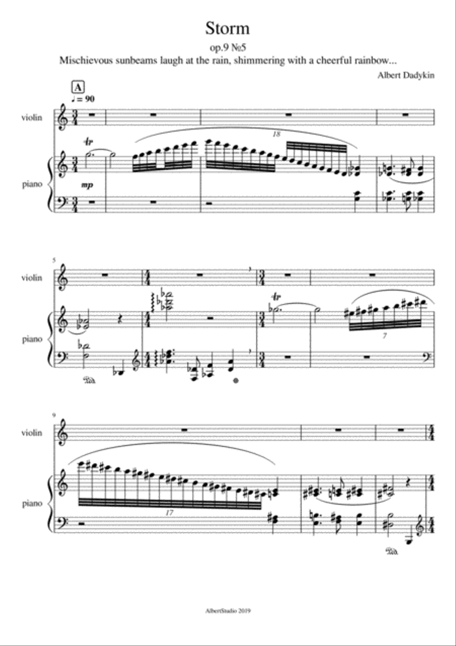 Storm Storm Violin Solo scores gallery preview page 1