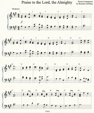 Praise to the Lord, the Almighty (handbell choir arrangement)
