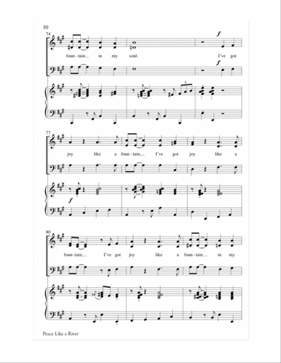 Peace Like a River 3-Part scores gallery preview page 11
