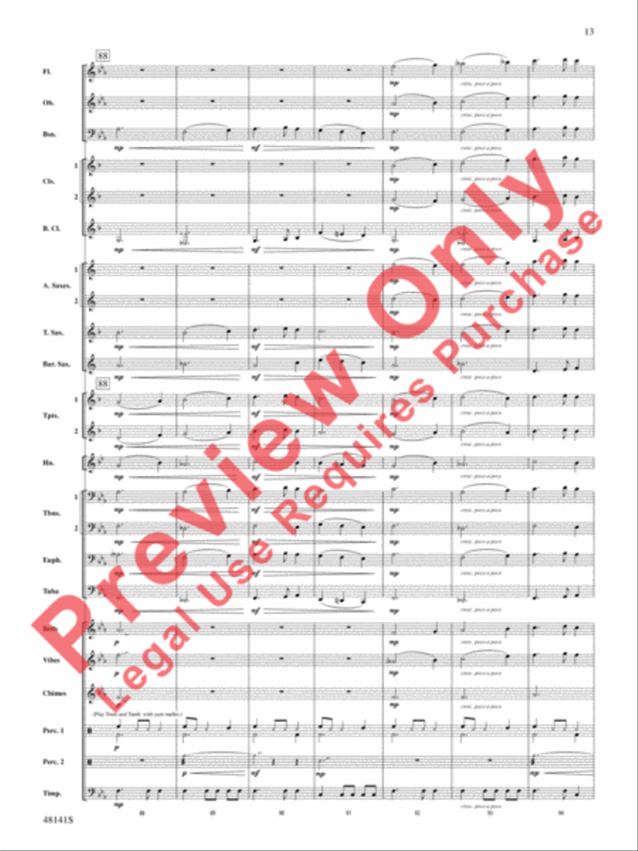 The Offerings of Nadab and Abihu Concert Band scores gallery preview page 14
