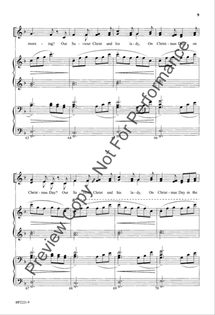 I Saw Three Ships - Hudson 4-Part scores gallery preview page 10