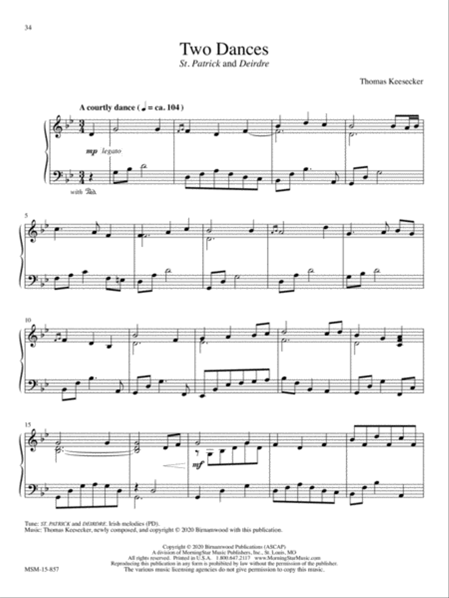 Two Dances Piano Solo scores gallery preview page 1