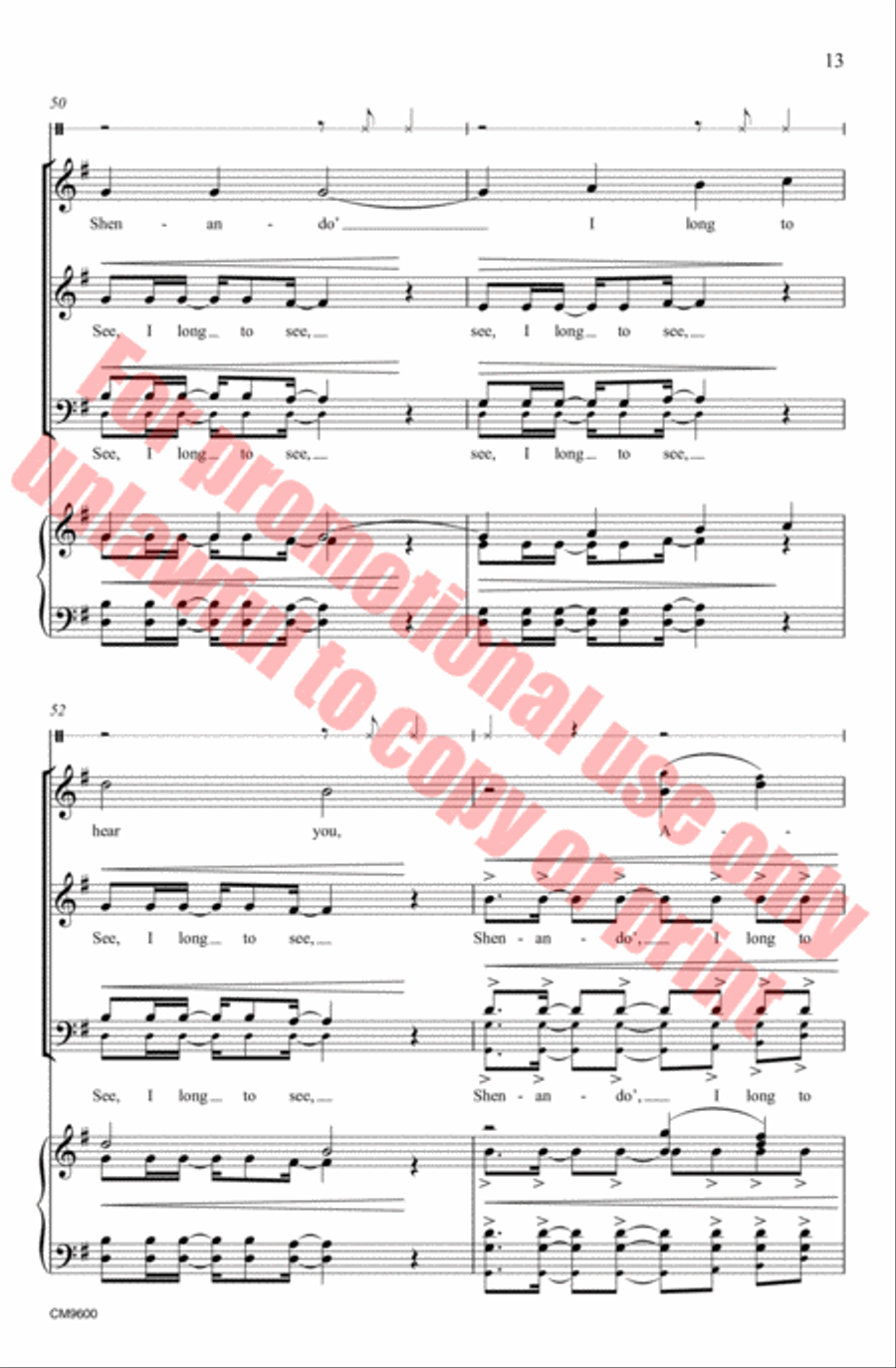 Shenandoah Choir scores gallery preview page 14