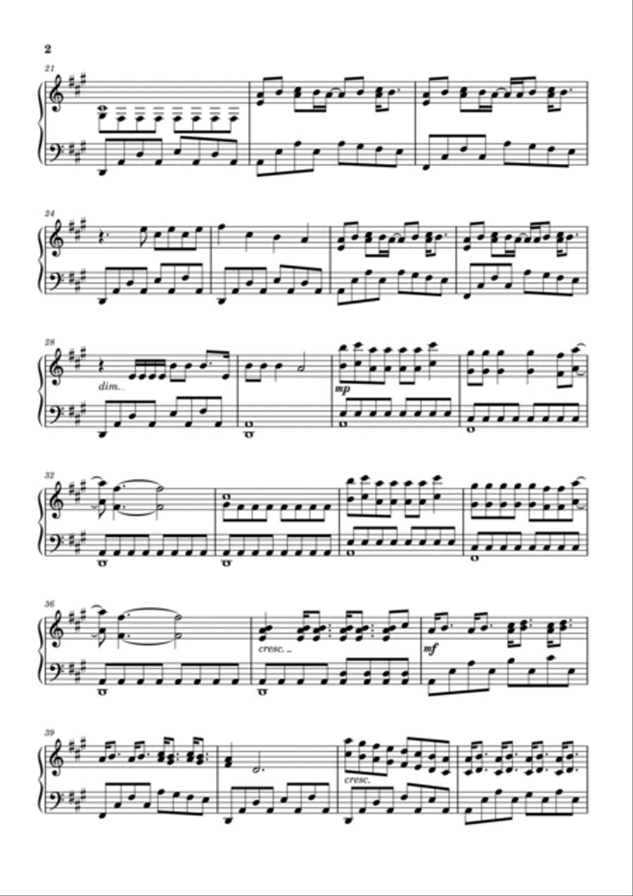 Fresh Out The Slammer Piano Solo scores gallery preview page 2