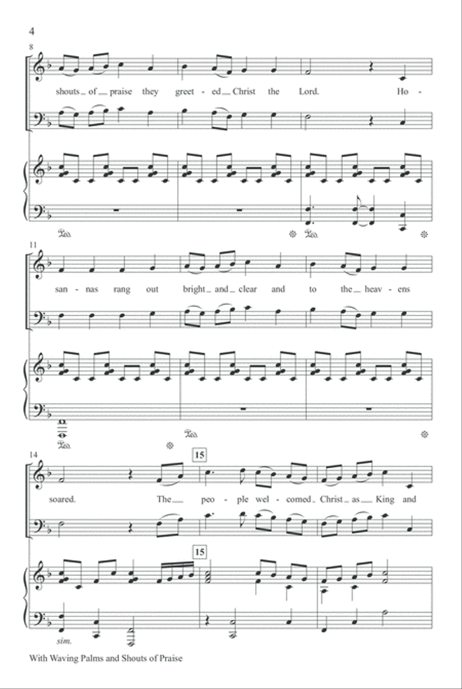 With Waving Palms and Shouts of Praise 4-Part scores gallery preview page 4