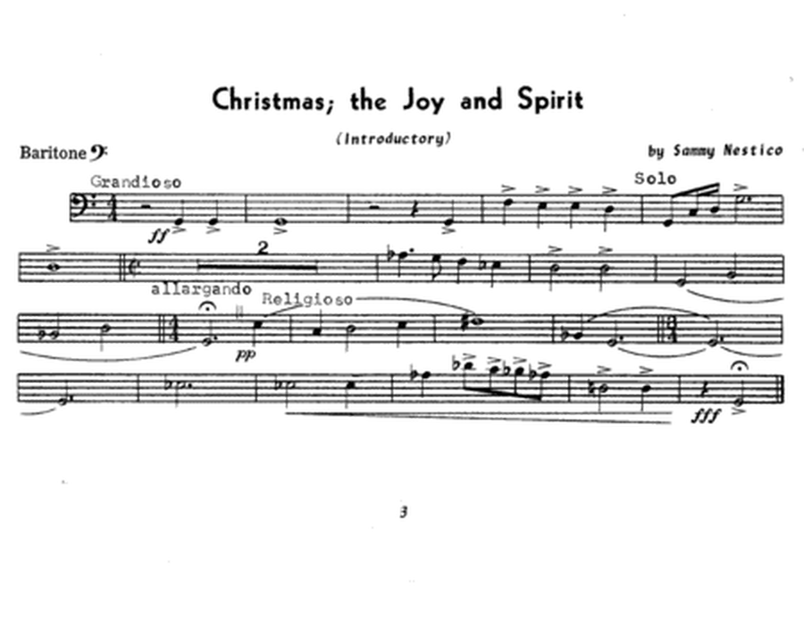 Christmas; The Joy & Spirit - Book 1/Baritone BC
