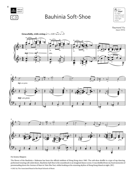 Bauhinia Soft-Shoe (Grade 4 List C3 from the ABRSM Clarinet syllabus from 2022)