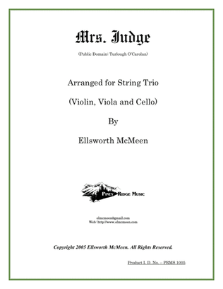 Mrs. Judge For Classical String Trio (Violin, Viola, and Cello)