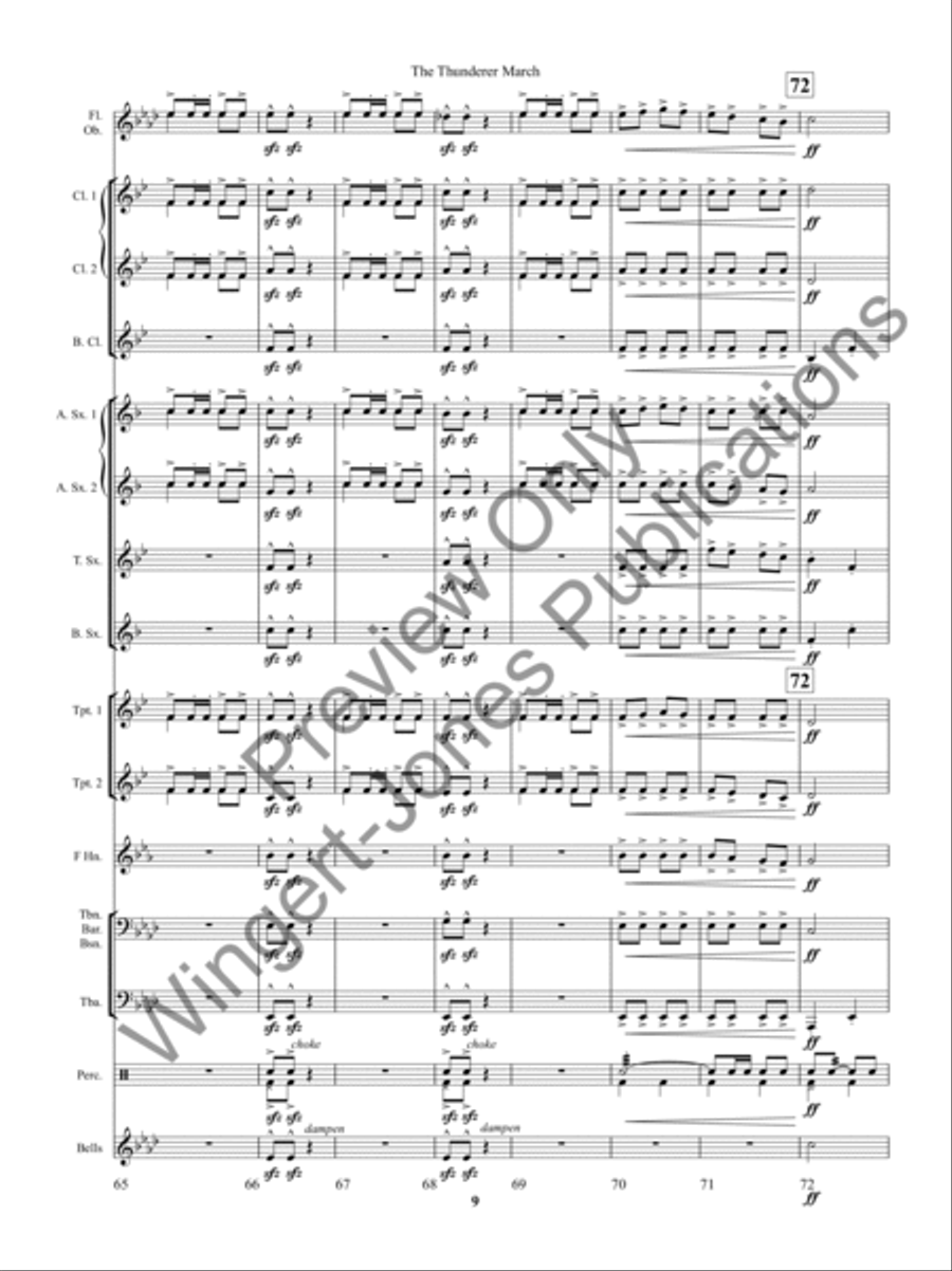 The Thunderer March The Thunderer March Concert Band scores gallery preview page 13