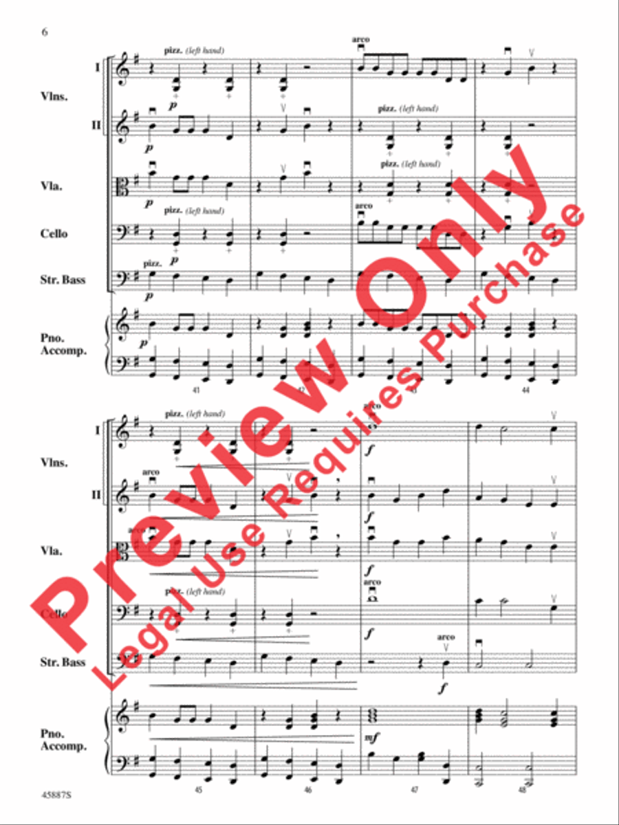 Go Tell It on the Mountain String Orchestra scores gallery preview page 6