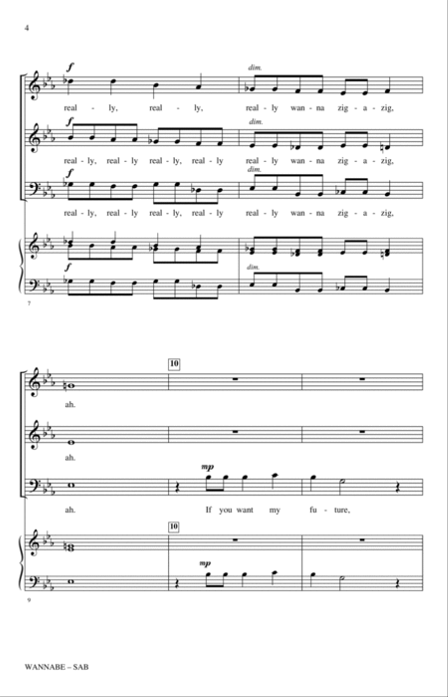 Wannabe (As an English Madrigal) (arr. Nathan Howe) 3-Part scores gallery preview page 3