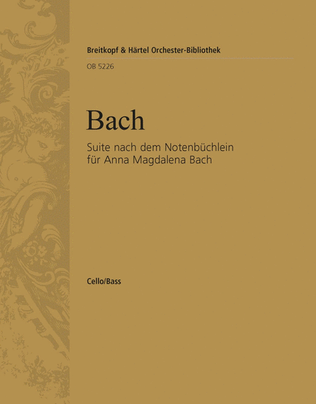 Book cover for Suite after the Little Music Book for Anna Magdalena Bach