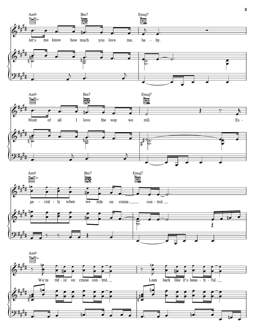 Cruise Control Cruise Control Piano, Vocal, Guitar scores gallery preview page 3