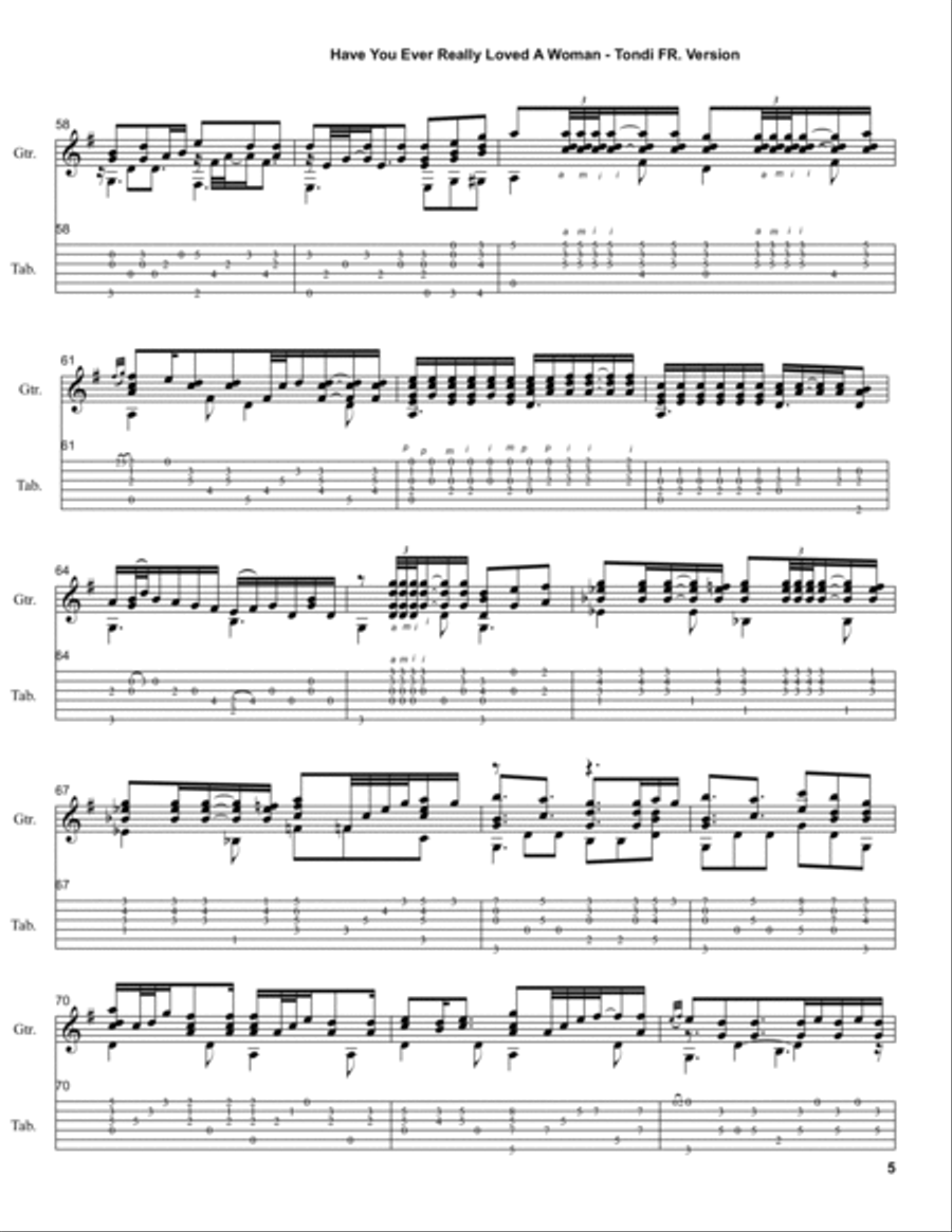 Have You Ever Really Loved A Woman? Acoustic Guitar scores gallery preview page 5