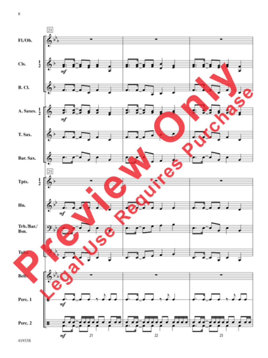 African Alleluia African Alleluia Concert Band scores gallery preview page 9