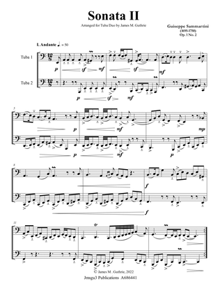 Sammartini: Sonata Op. 1 No. 2 for Tuba Duo