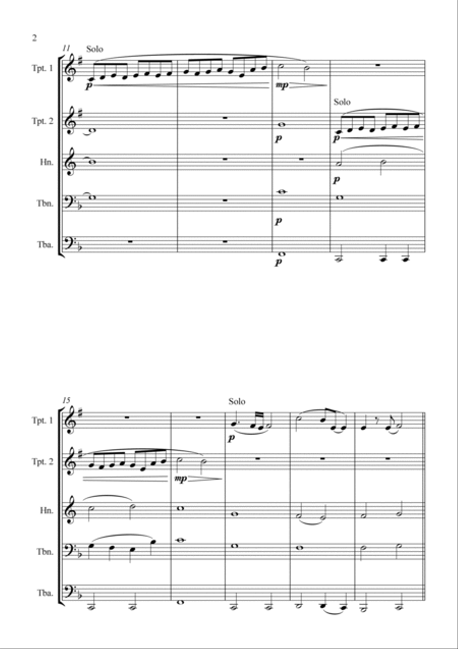 Time To Say Goodbye Horn scores gallery preview page 4