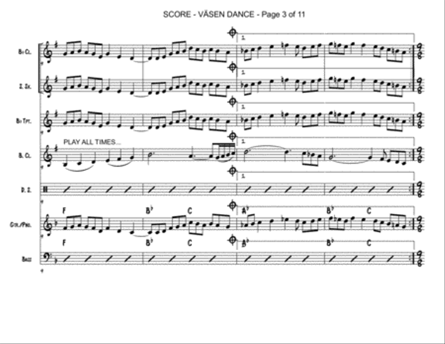 Väsen Dance Jazz Ensemble scores gallery preview page 3