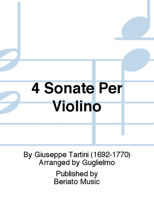 4 Sonate Per Violino