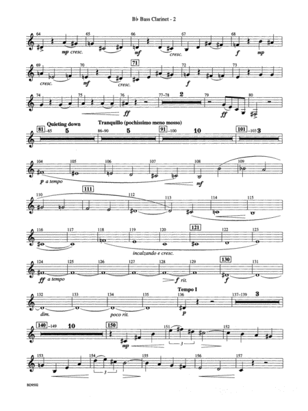 Symphony No. 3 for Band: B-flat Bass Clarinet