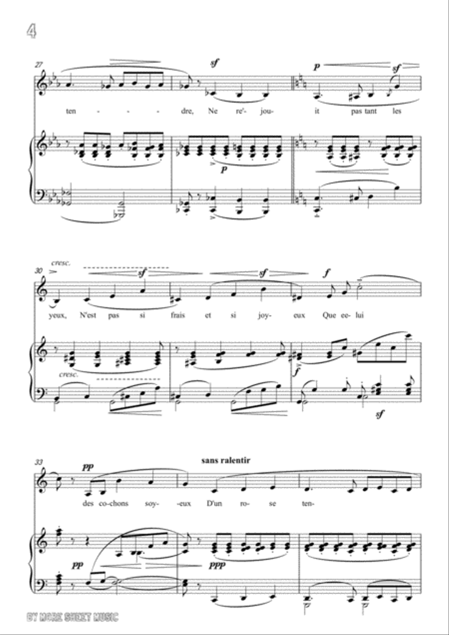 Chabrier-Pastorale des cochons roses in C Major,for voice and piano Voice Solo scores gallery preview page 6