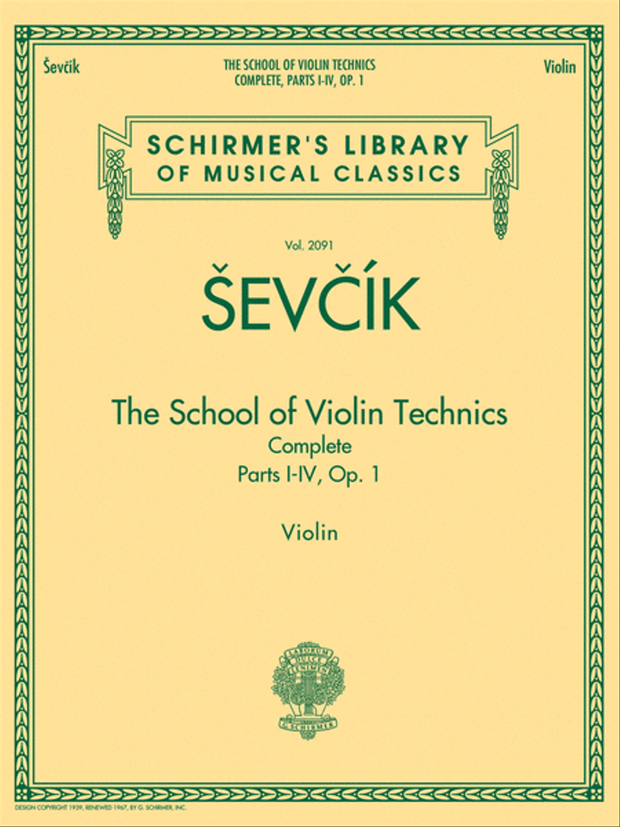 The School of Violin Technics Complete, Op. 1 Violin Solo scores gallery preview page 1