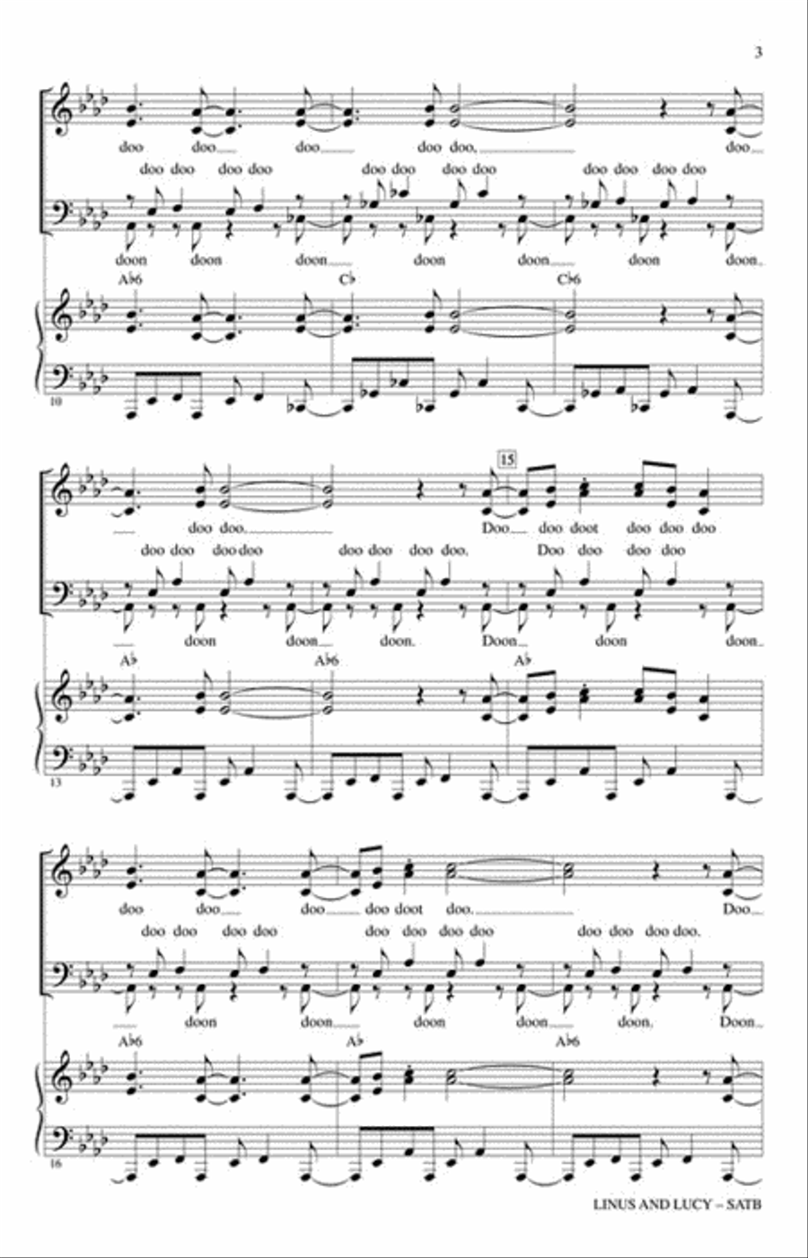 Linus and Lucy 4-Part scores gallery preview page 3