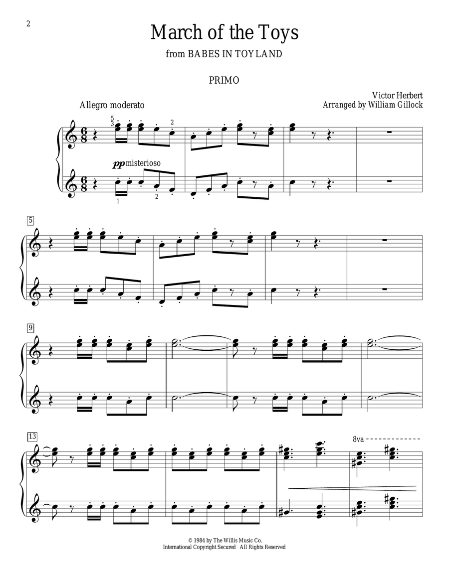 March Of The Toys March Of The Toys Piano Duet scores gallery preview page 2