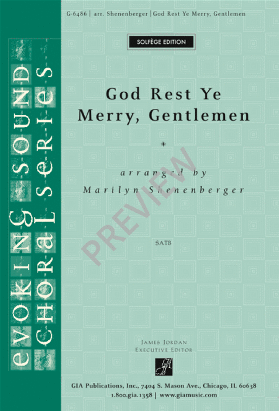 God Rest Ye Merry, Gentlemen 4-Part scores gallery preview page 1