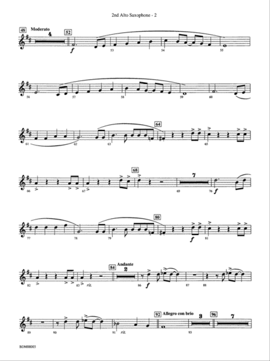 Overture de Argentina: 2nd E-flat Alto Saxophone Concert Band scores gallery preview page 2