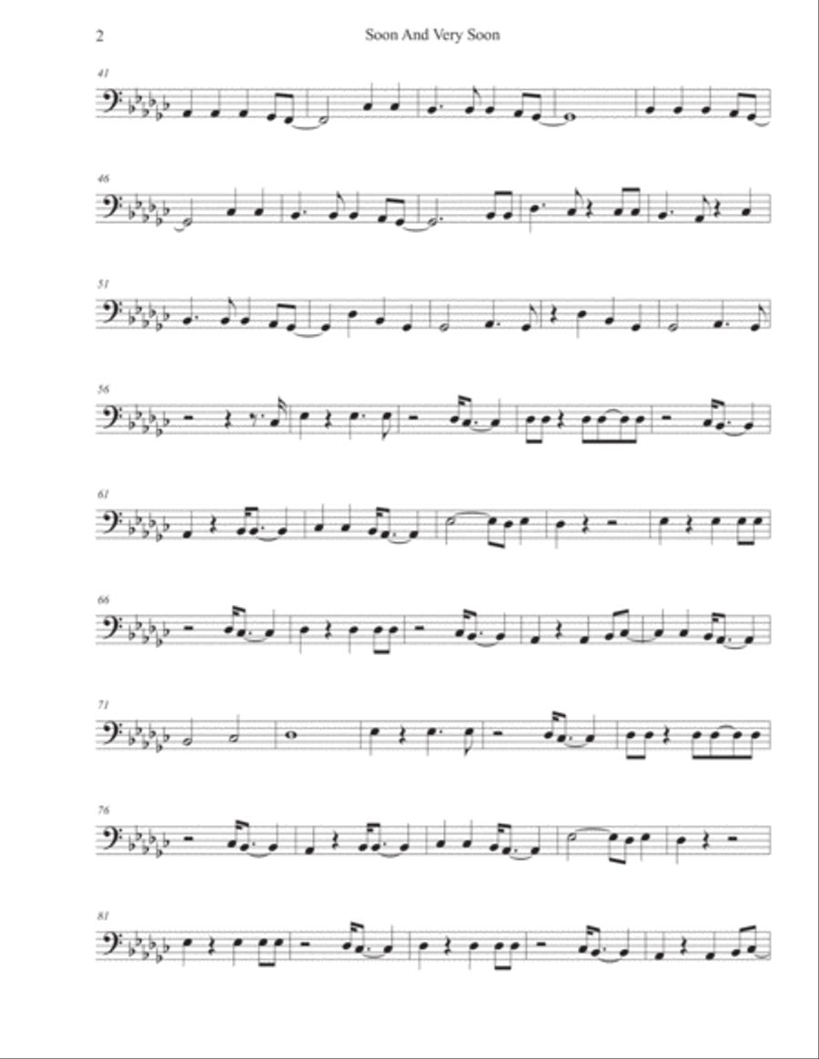 Soon And Very Soon Trombone Solo scores gallery preview page 2